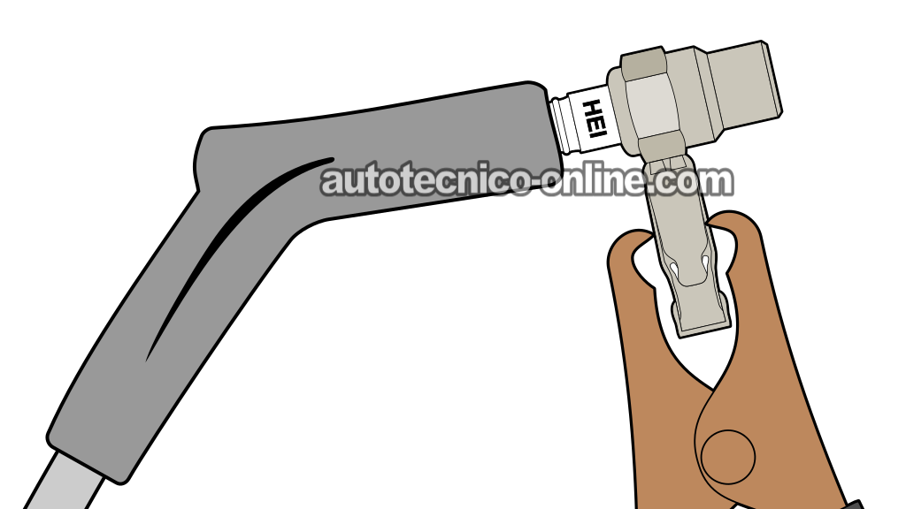 Verificando Si Los Cables De Bujía Están Transmitiendo Chispa. Cómo Probar Las Bobinas De Encendido DIS (1996, 1997, 1998, 1999, 2000 3.0L V6 Ford Taurus, Mercury Sable)