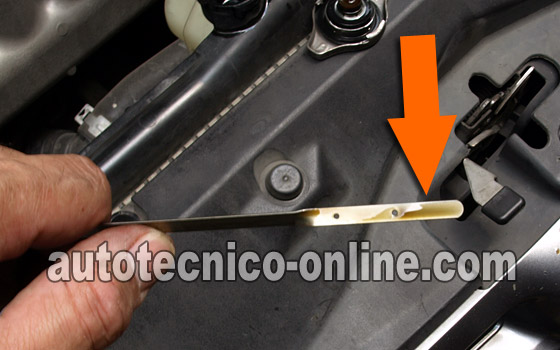 Chequeando Si El Aceite De Motor Está Mezclado Con Agua.