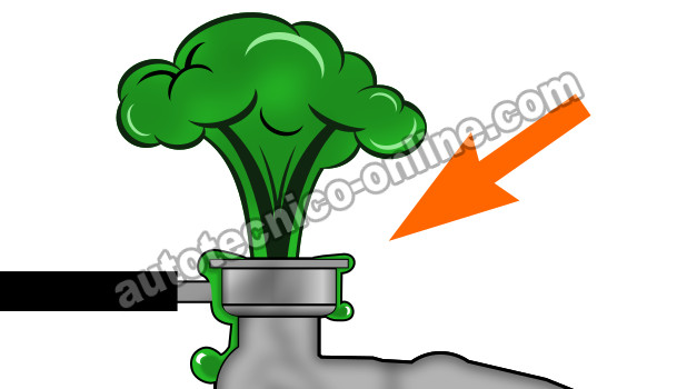 Verificando Si Los Gases De Compresión Están Expulsándose Por El Radiador.