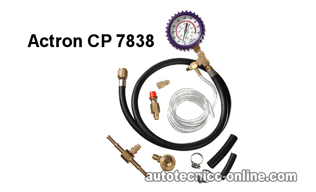 Verificando La Presión Con Un Indicador De Presión De Combustible. Cómo Probar La Bomba De Combustible (GM 4.3L, 5.0L, 5.7L)