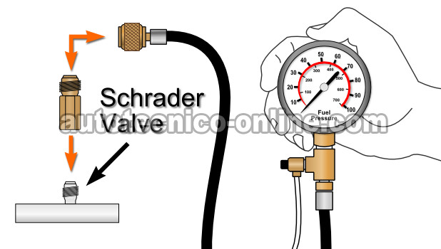Verificando La Presión De Combustible Con Un Indicador De Presión. Cómo Probar La Bomba De Combustible (Ford 4.6L, 5.4L)