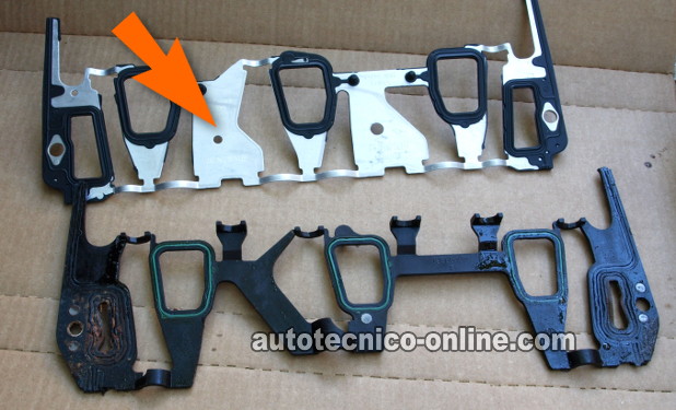 Comparación De Las Juntas Actualizadas Y Las Juntas De Plástico. El Defecto De Los Empaques Del Múltiple De Admisión (3.1L, 3.4L GM)