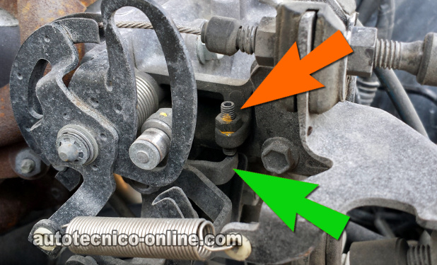 Ubicación Del: Throttle Stop Screw (1992, 1993, 1994, 1995, 1996 2.2L Toyota Camry)