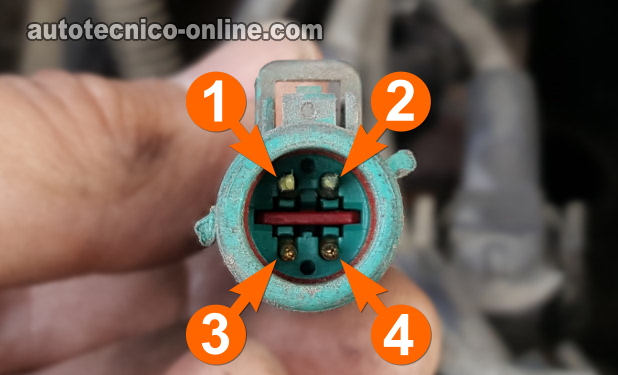 Probando La Resistencia Del Elemento Calefactor. Probando El Calentador Del Sensor De Oxígeno Delantero (1998, 1999, 2000, 2001 2.5L Ford Ranger Y Mazda B2300)