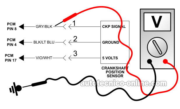 Probando La Señal De Posición Del Cigüeñal. Cómo Probar El Sensor De La Posición Del Cigüeñal (1997, 1998, 1999 Dodge Dakota Y Durango)