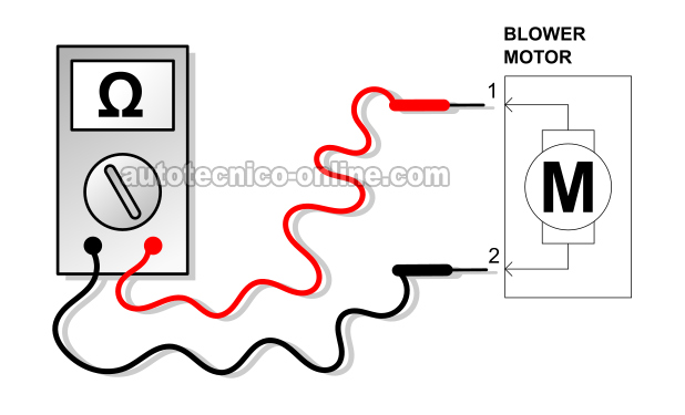 Probando El Consumo De Corriente Del Motor Del Soplador. Cómo Probar El Motor Del Soplador (2001, 2002, 2003, 2004, 2005 2006 Dodge Stratus, Chrysler Sebring)