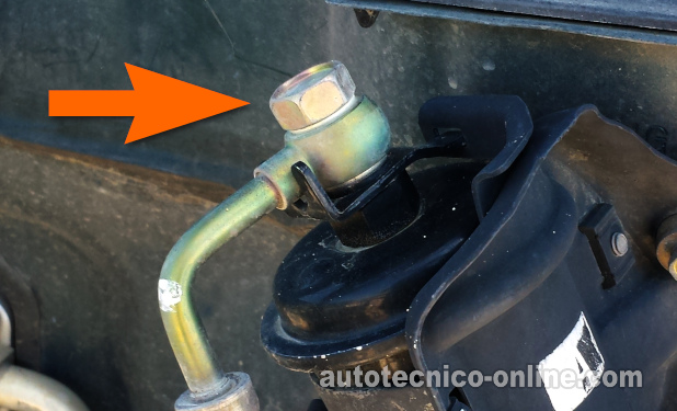 Perno Banjo Sin El Perno De 6 mm. Cómo Probar La Bomba De Combustible (1.6L Honda Civic)