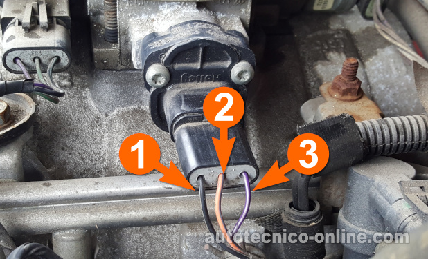 Identificando Las Terminales Del Sensor TPS. Cómo Probar El Sensor TPS (1992, 1993, 1994, 1995, 1996 3.9L V6 Dodge Dakota)
