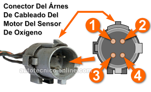 Descripciones De Los Circuitos Of The Front O2 Sensor. Cómo Probar El Código P0135. Pruebas Del Calentador Del Sensor De Oxígeno Delantero. 2.0L (SOHC, DOHC) Neon