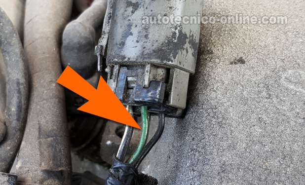 Probando La Señal 1° POS. Cómo Probar El Sensor De La Posición Del Cigüeñal (1990, 1991, 1992, 1993, 1994, 1995, 1996 2.4L Nissan D21 Pickup, Pickup, 240SX)