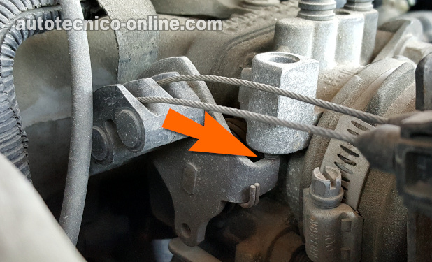 Idle Stop Screw Location. Cómo Probar El Sensor TPS (1991, 1992, 1993, 1994, 1995 3.3L V6 Dodge Grand Caravan Y Plymouth Grand Voyager)