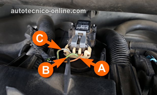 Descripciones De Los Circuitos Del Sensor MAP. Cómo Probar El Sensor MAP (1999, 2000, 2001, 2002, 2003, 2004, 2005, 2006 4.8L, 5.3L, 6.0L Chevrolet Silverado, Suburban, Tahoe y GMC Sierra, Yukon, Yukon XL)