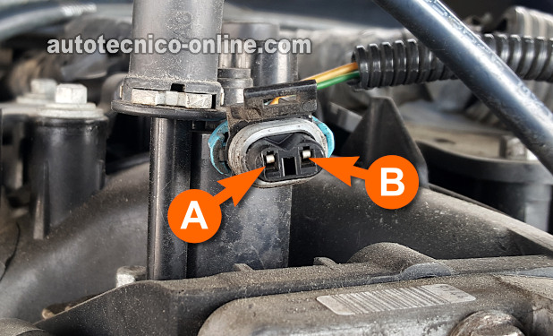 Verificando Que El Solenoide De Purga EVAP Esté Recibiendo 12 Voltios. Cómo Probar El Solenoide De Purga EVAP (1999, 2000, 2001, 2002, 2003 4.8L, 5.3L, 6.0L Chevrolet: Silverado, Suburban, Tahoe y GMC: Sierra, Yukon, Yukon XL)
